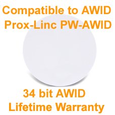 Proximity Stick PVC Tag AWID 125KHz 34bit Format Compatible with AWID Prox-Linc PW-AWID